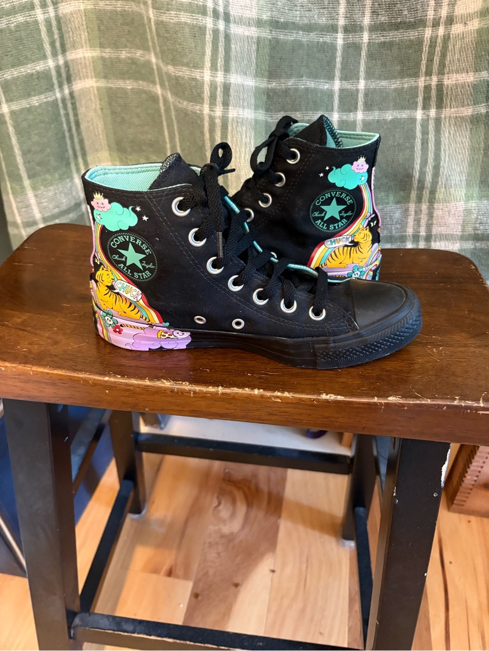 Converse all star high psychedelic hoops notebook doodles sneakers - Picture 4 of 8
